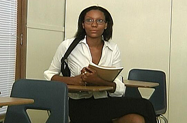 Tammy fucking in the classroom with her black hair with Tammy in Naughty Bookworms by NaughtyAmerica