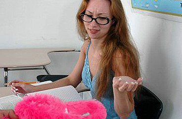 Gina and Matt Bixel in Petite student Gina fucking in the desk with her small tits episode