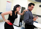 Shaved Tory Lane fucking in the break room with her glasses - Sex Position 1 Shaved Tory Lane fucking in the break room with her glasses - Sex Position 1