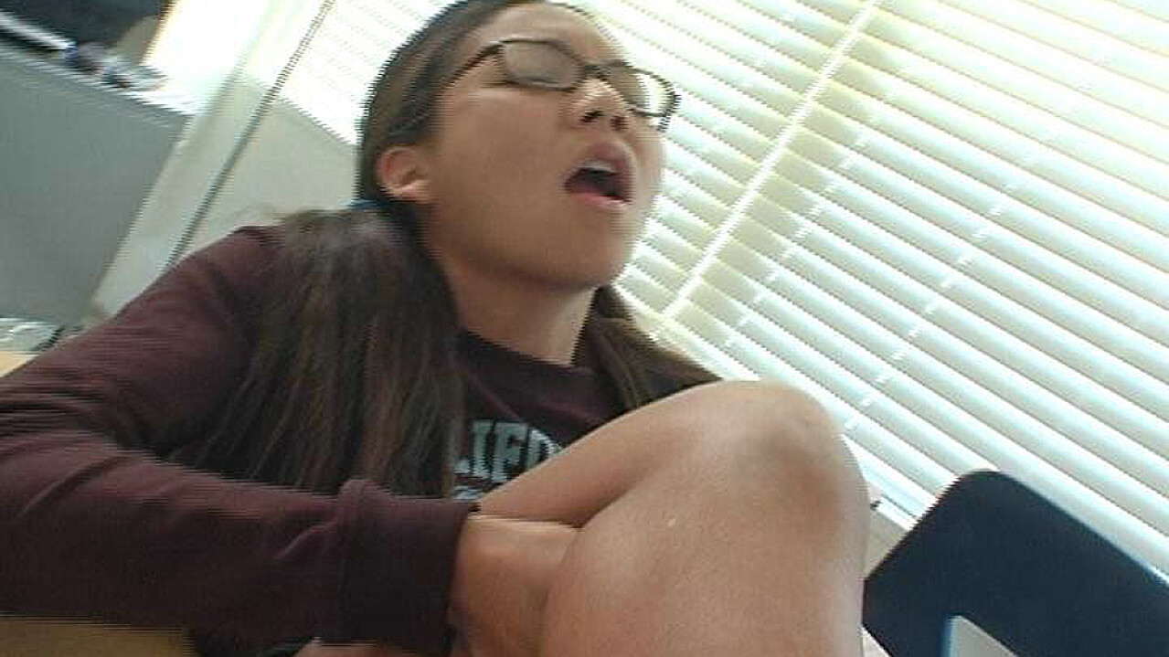 Keeani Lei Fucking in the Classroom with Her Natural Tits